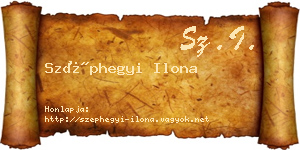 Széphegyi Ilona névjegykártya