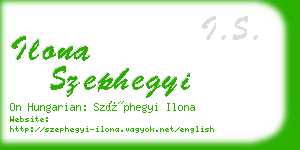 ilona szephegyi business card